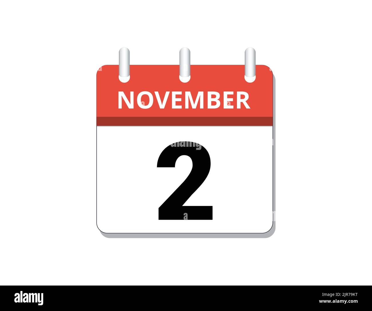 November 2nd Calendar Icon Vector Concept Of Schedule Business And