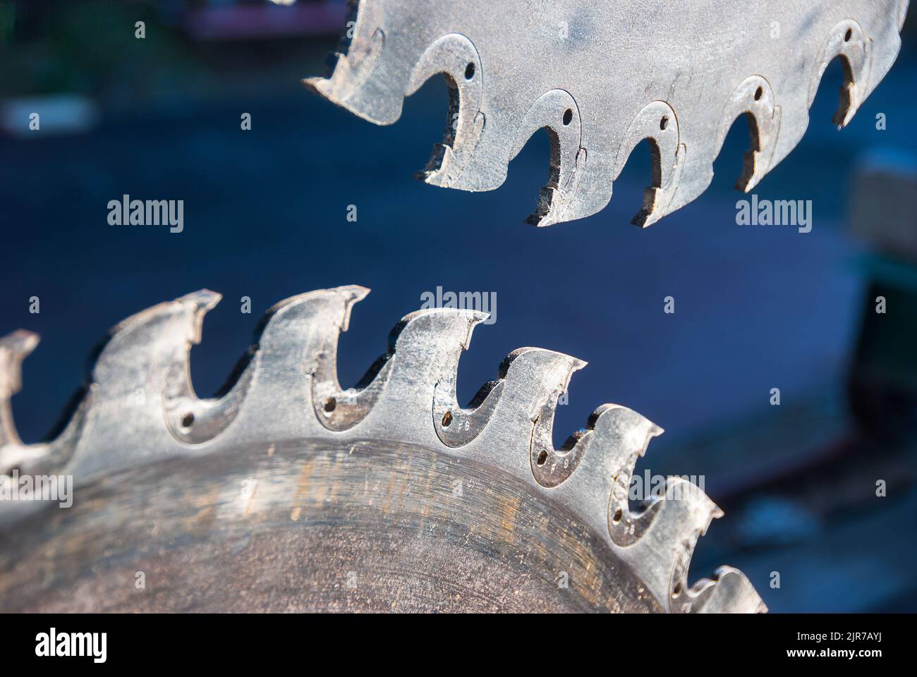 Saw mill saw tooth detail Stock Photo Alamy
