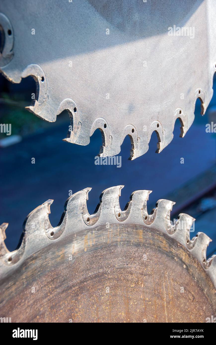Saw Mill Cutting Teeth Detail Stock Photo Alamy