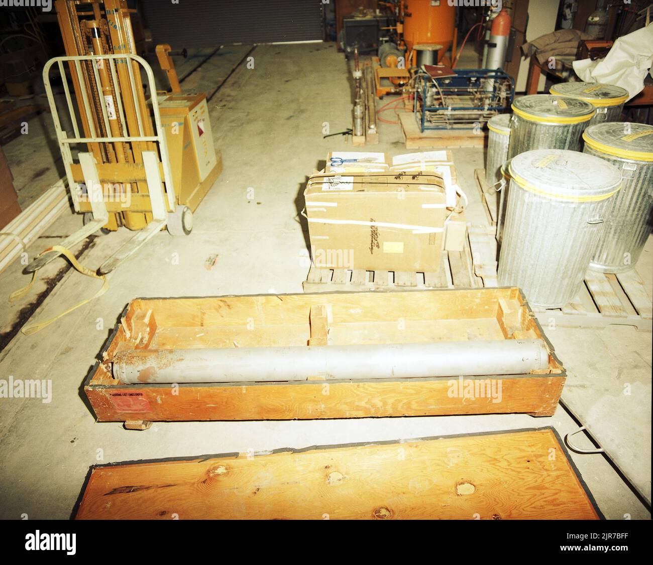 A850325 U12G GAUGE INSTALLATION JOHN D. PATRICK (Project Engineer) FEB 8 85 EG&G/NTS PHOTO LAB Publication Date: 2/8/1985  DAMAGE ASSESSMENTS; DAMAGES; EDGERTON, GERMESHAUSEN & GRIER; EG&G; EQUIPMENT; EQUIPMENT & INSTRUMENTS; EQUIPMENT (SNL); INSTRUMENTS & EQUIPMENT; INSTRUMENTS AND EQUIPMENT; NEVADA; NEVADA TEST SITE; NTS; NUCLEAR ENERGY TECHNOLOGY; NUCLEAR TESTING; PIPES; SHOCK TUBE; SHOCK TUBE SYSTEM; TEST SITES; TUBES; TUBES, VACUUM; UGT; UNDERGROUND; UNDERGROUND TESTING  historical images. 1972 - 2012. Department of Energy. National Nuclear Security Administration. Photographs Related to Stock Photo
