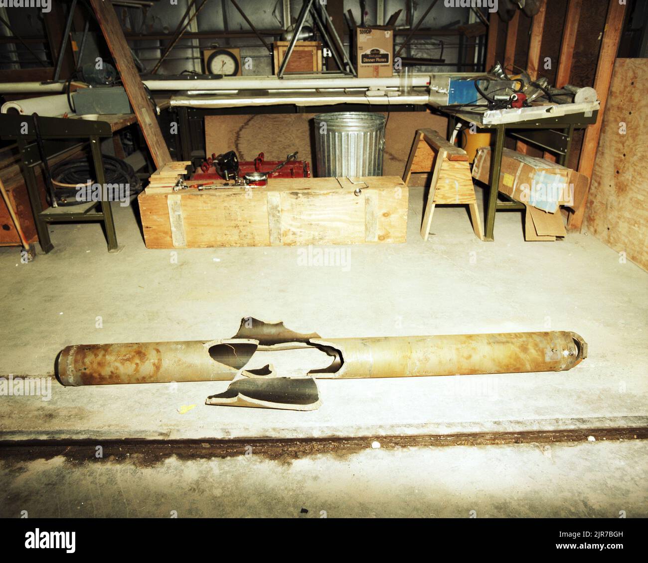 A850324 U12G GAUGE INSTALLATION JOHN D. PATRICK (Project Engineer) FEB 8 85 EG&G/NTS PHOTO LAB Publication Date: 2/8/1985  DAMAGE ASSESSMENTS; DAMAGES; EDGERTON, GERMESHAUSEN & GRIER; EG&G; EQUIPMENT; EQUIPMENT & INSTRUMENTS; EQUIPMENT (SNL); INSTRUMENTS & EQUIPMENT; INSTRUMENTS AND EQUIPMENT; NEVADA; NEVADA TEST SITE; NTS; NUCLEAR ENERGY TECHNOLOGY; NUCLEAR TESTING; PIPES; SHOCK TUBE; SHOCK TUBE SYSTEM; TEST SITES; TUBES; TUBES, VACUUM; UGT; UNDERGROUND; UNDERGROUND TESTING  historical images. 1972 - 2012. Department of Energy. National Nuclear Security Administration. Photographs Related to Stock Photo