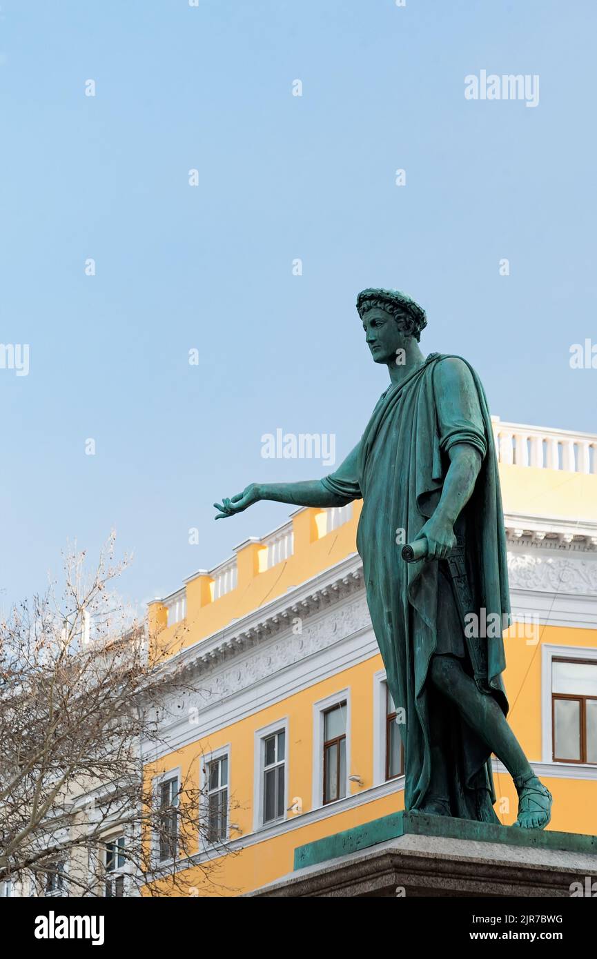 Monument to Richelieu in Odessa, Ukraine Stock Photo Alamy