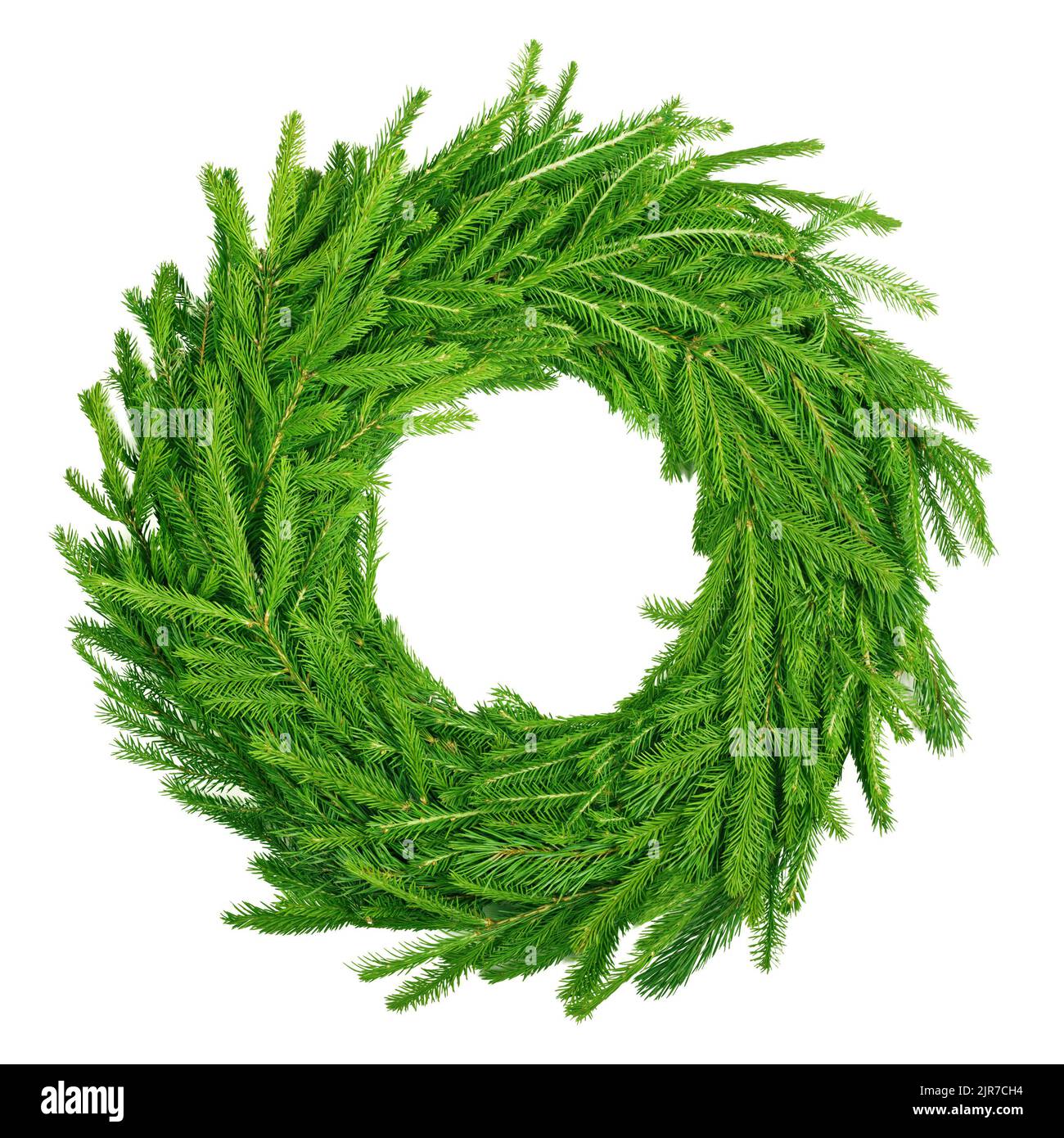 christmas wreath, isolated on white background Stock Photo