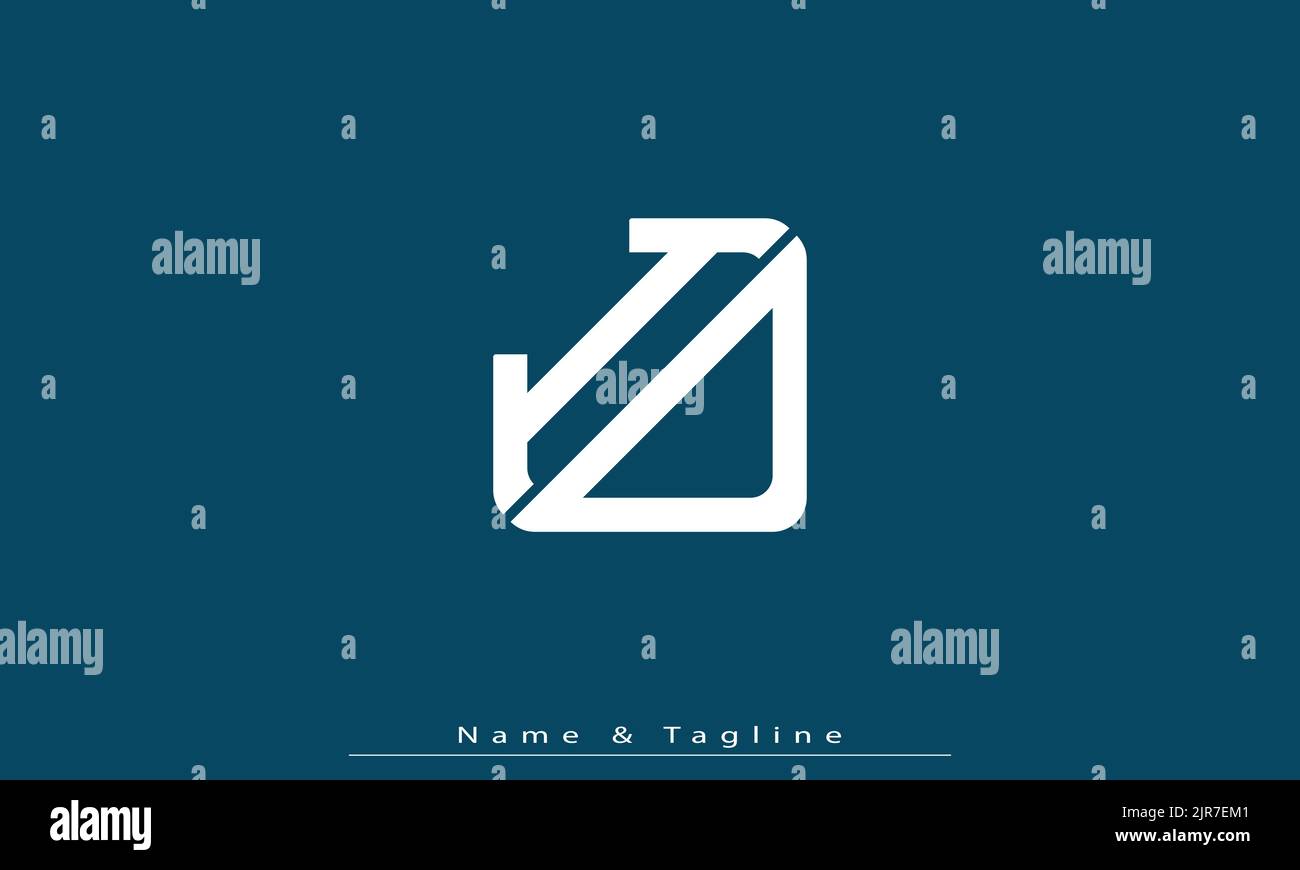 Alphabet letters Initials Monogram logo ID , DI Stock Vector