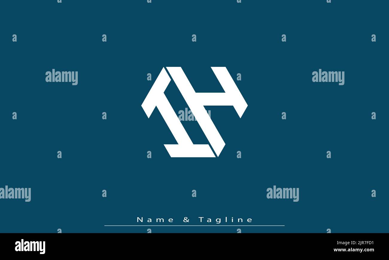 Alphabet letters Initials Monogram logo IH , HI Stock Vector