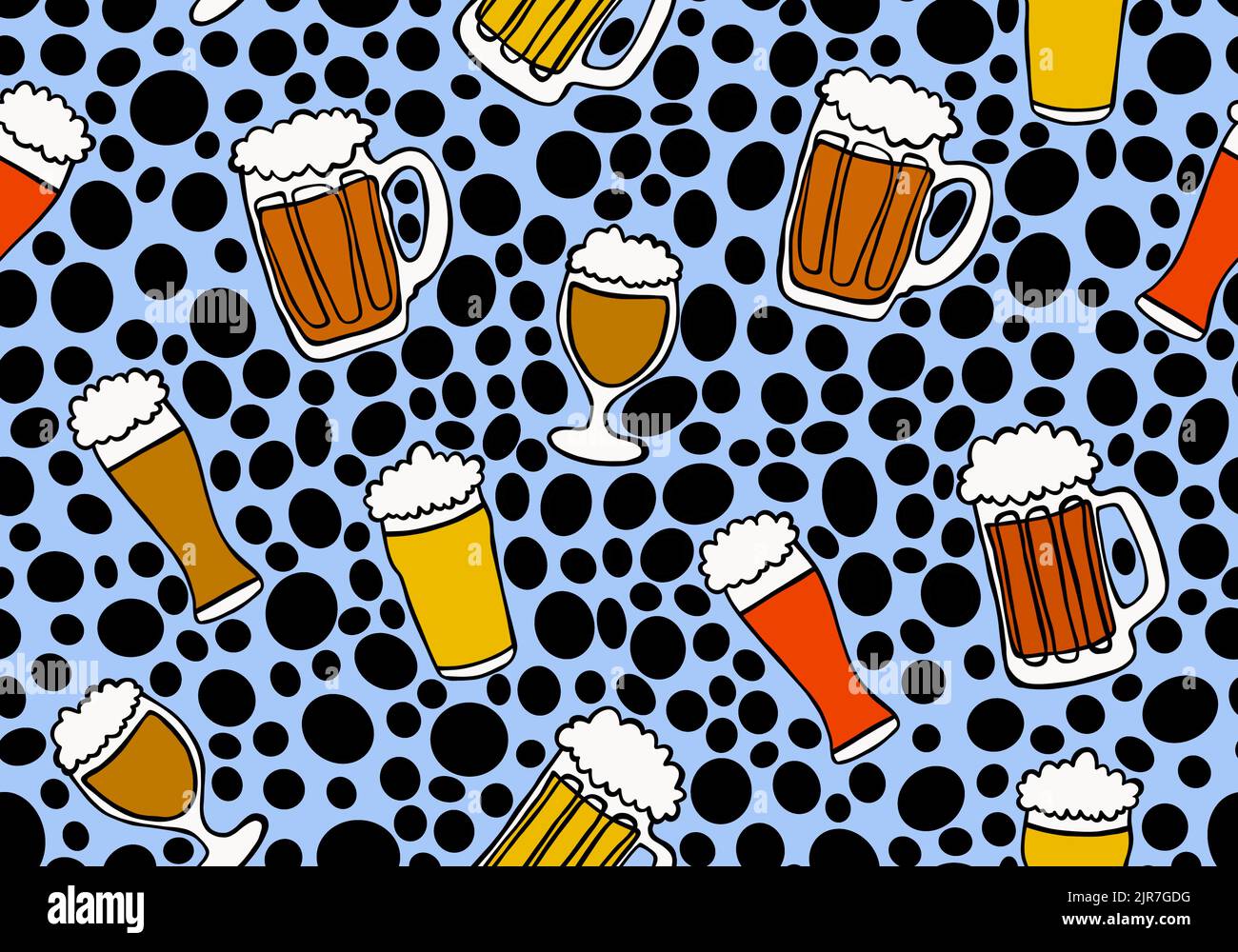 Octoberfest seamless beers pattern for fabrics and textiles and ...