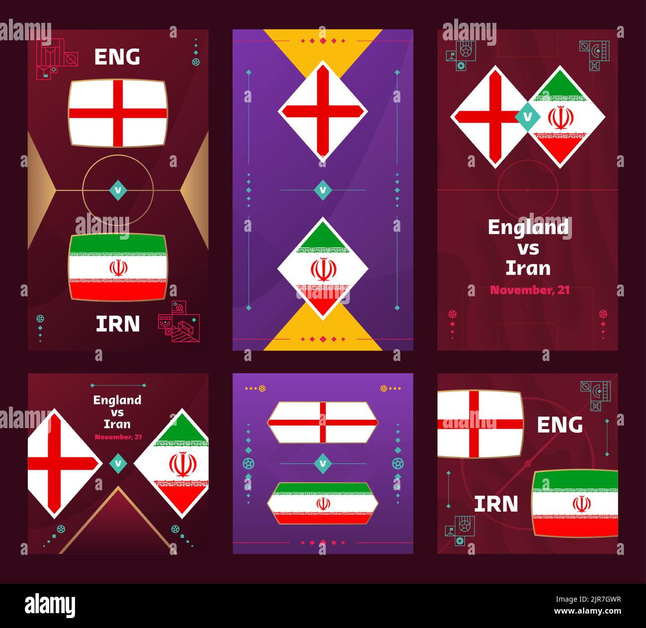 england-vs-iran-match-world-football-2022-vertical-and-square-banner