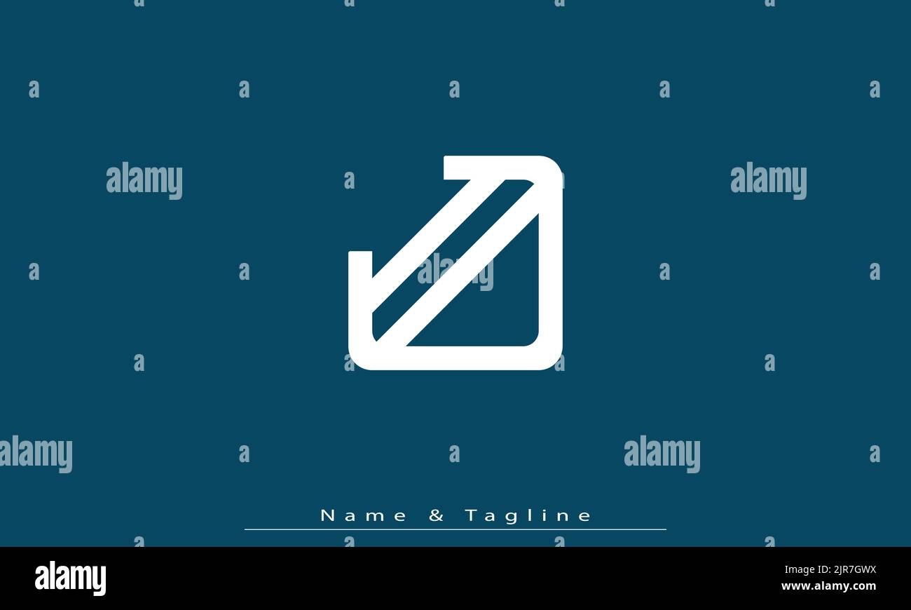 Alphabet letters Initials Monogram logo ID , DI Stock Vector