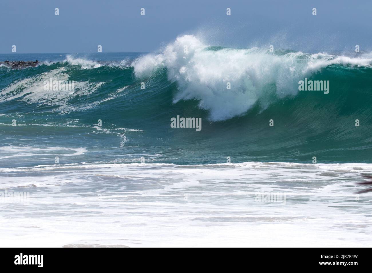 Big crashing waves at the Wedge, Newport Beach , California Stock Photo