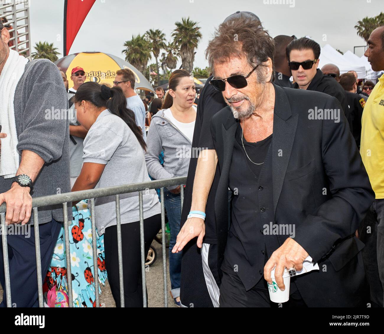 Venice, California, USA. 4th July, 2012. Al Pacino arriving at Muscle Beach Venice California to induct his long time friend and personal fitness trainer Eddie Guiliani into the Muscle Beach Hall Of Fame. (Credit Image: © Ian L. Sitren/ZUMA Press Wire) Stock Photo