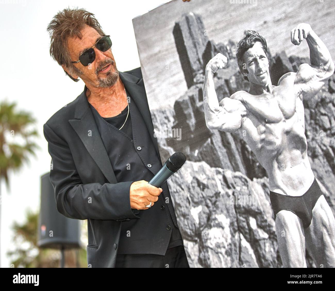 Venice, California, USA. 4th July, 2012. Al Pacino at Muscle Beach Venice California to induct his long time friend and personal fitness trainer Eddie Guiliani into the Muscle Beach Hall Of Fame. (Credit Image: © Ian L. Sitren/ZUMA Press Wire) Stock Photo