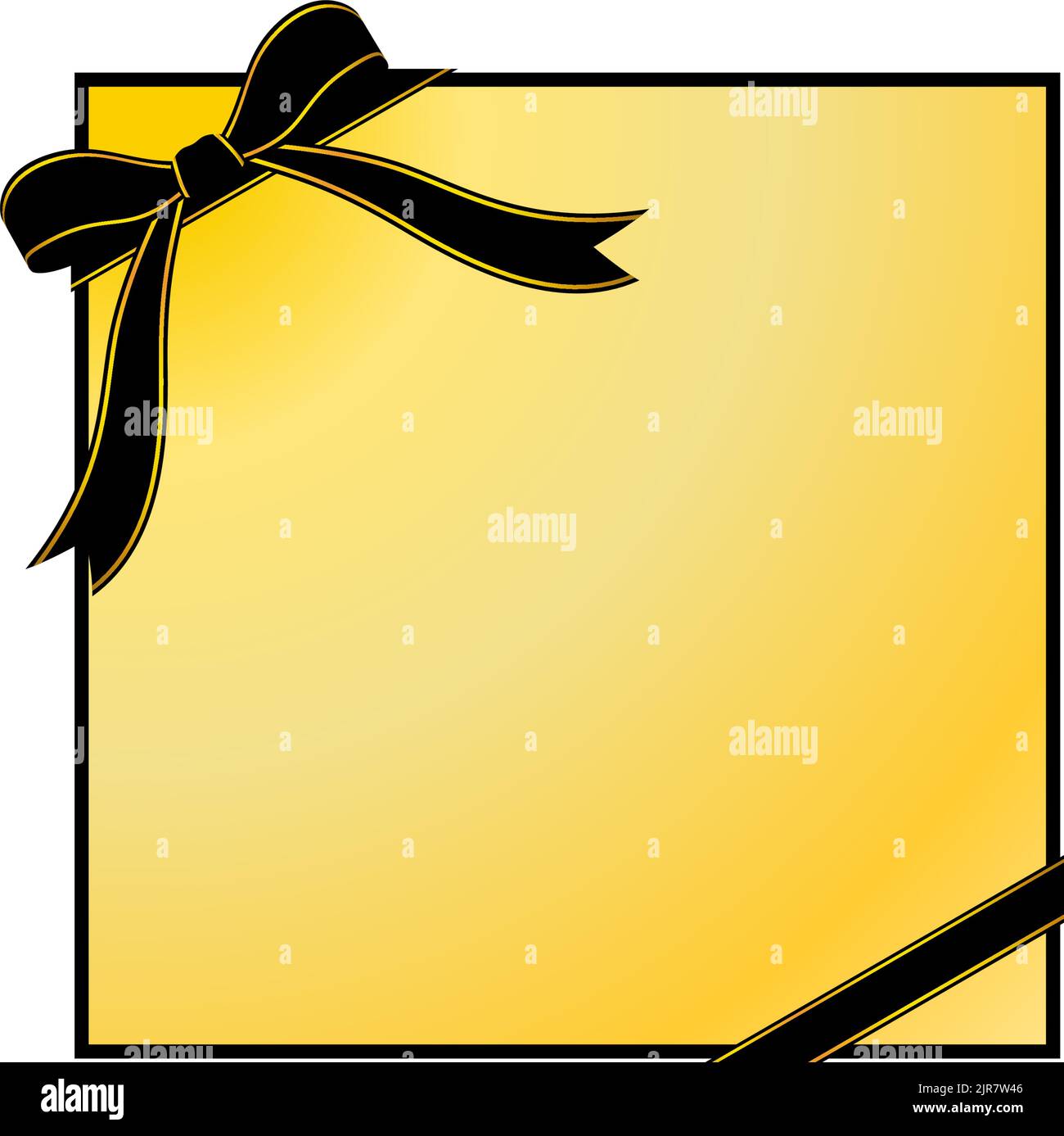 Black Ribbon on Gold Frame Stock Vector Image & Art - Alamy