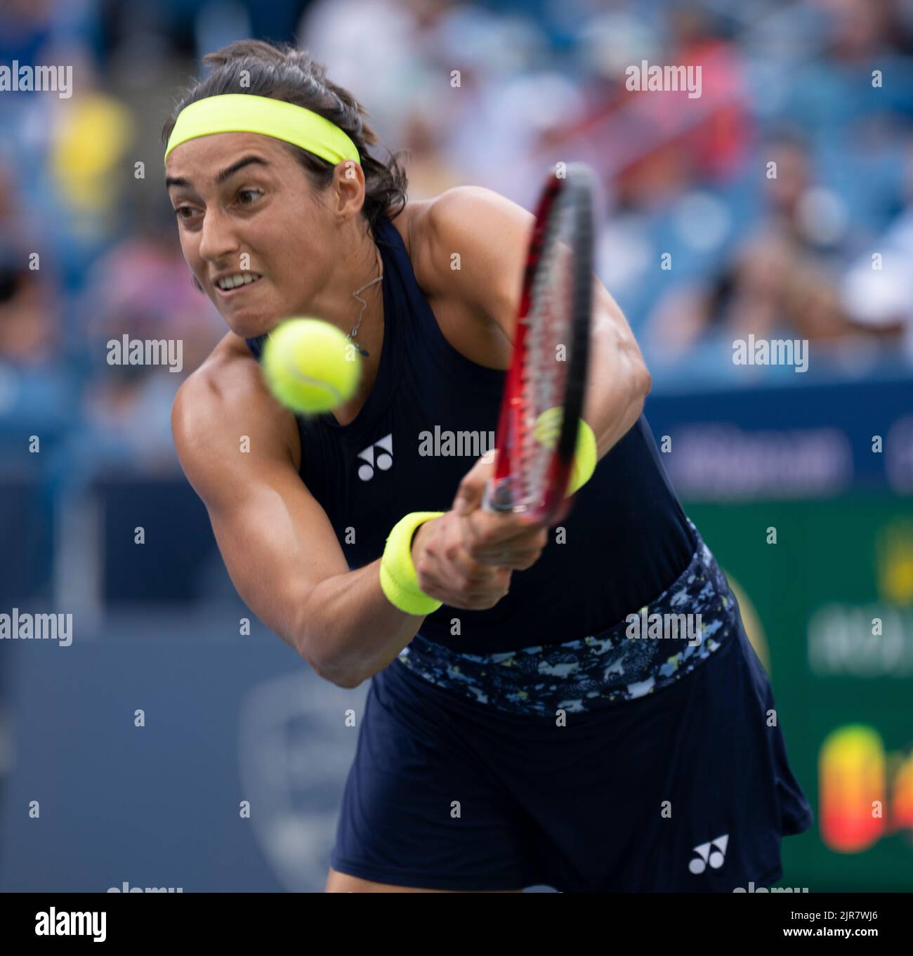 August 21, 2022: Caroline Garcia (FRA) defeated Petra Kvitova (CZE) 6-2, 6-4, at the final of the Western & Southern Open being played at Lindner Family Tennis Center in Cincinnati, Ohio/USA © Leslie Billman/Tennisclix/Cal Sport Media Stock Photo
