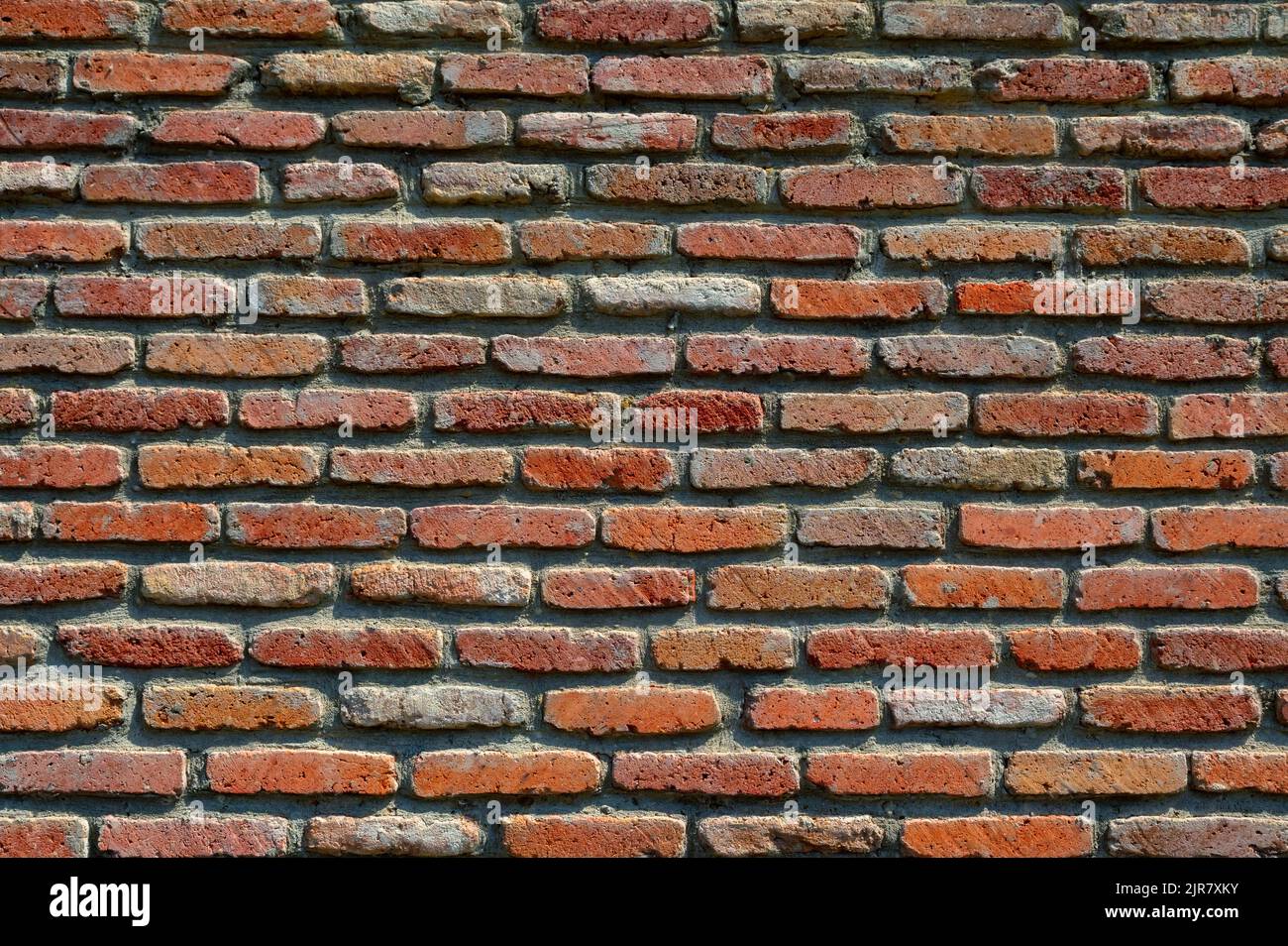 Background of old vintage red brick wall Stock Photo - Alamy