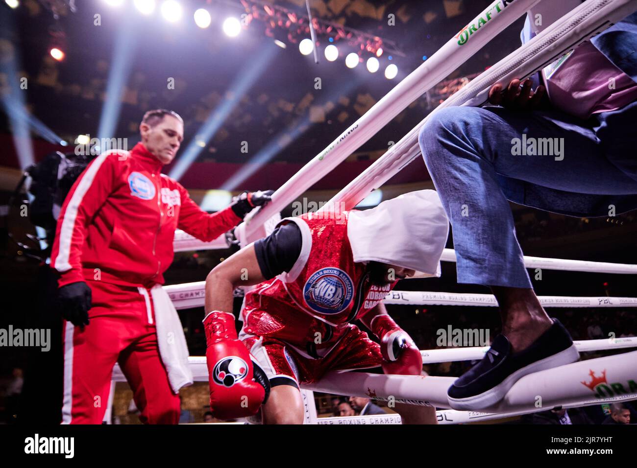Professional boxer 2016 Summer Olympics Hector Garcia defeats WBA Super Featherweight World