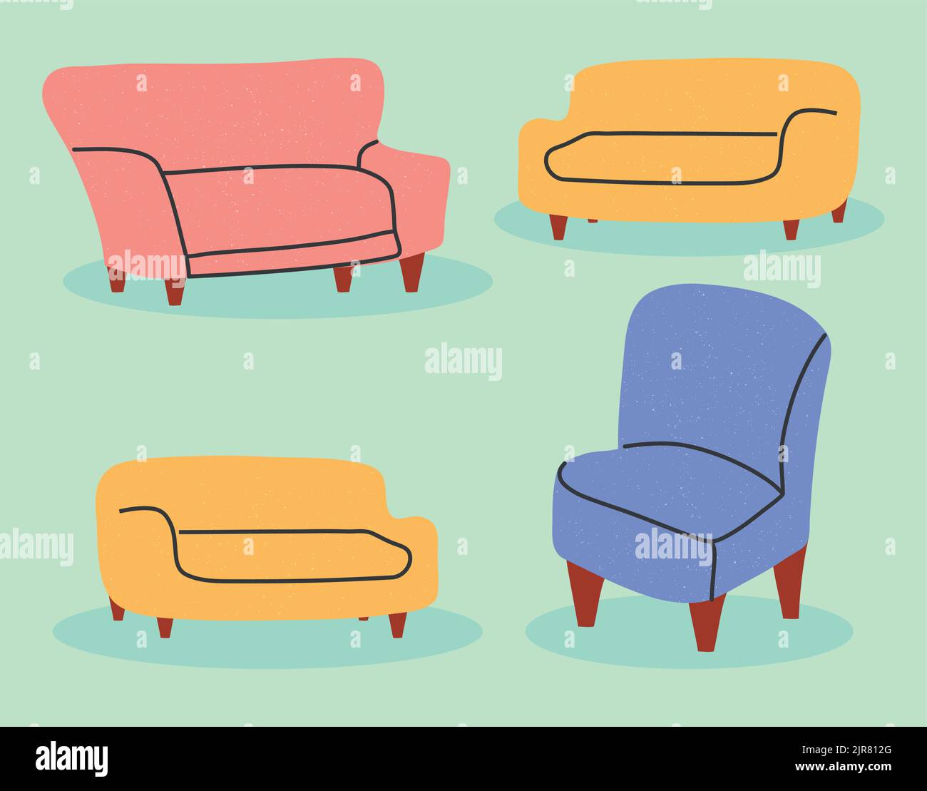 sofas icon set Stock Vector Image & Art Alamy