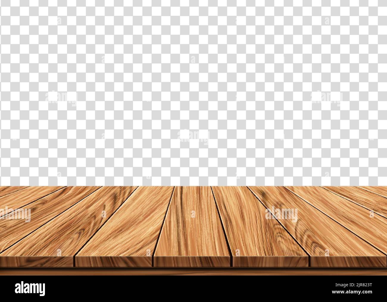 Wood white desk, table top surface in perspective isolated on
