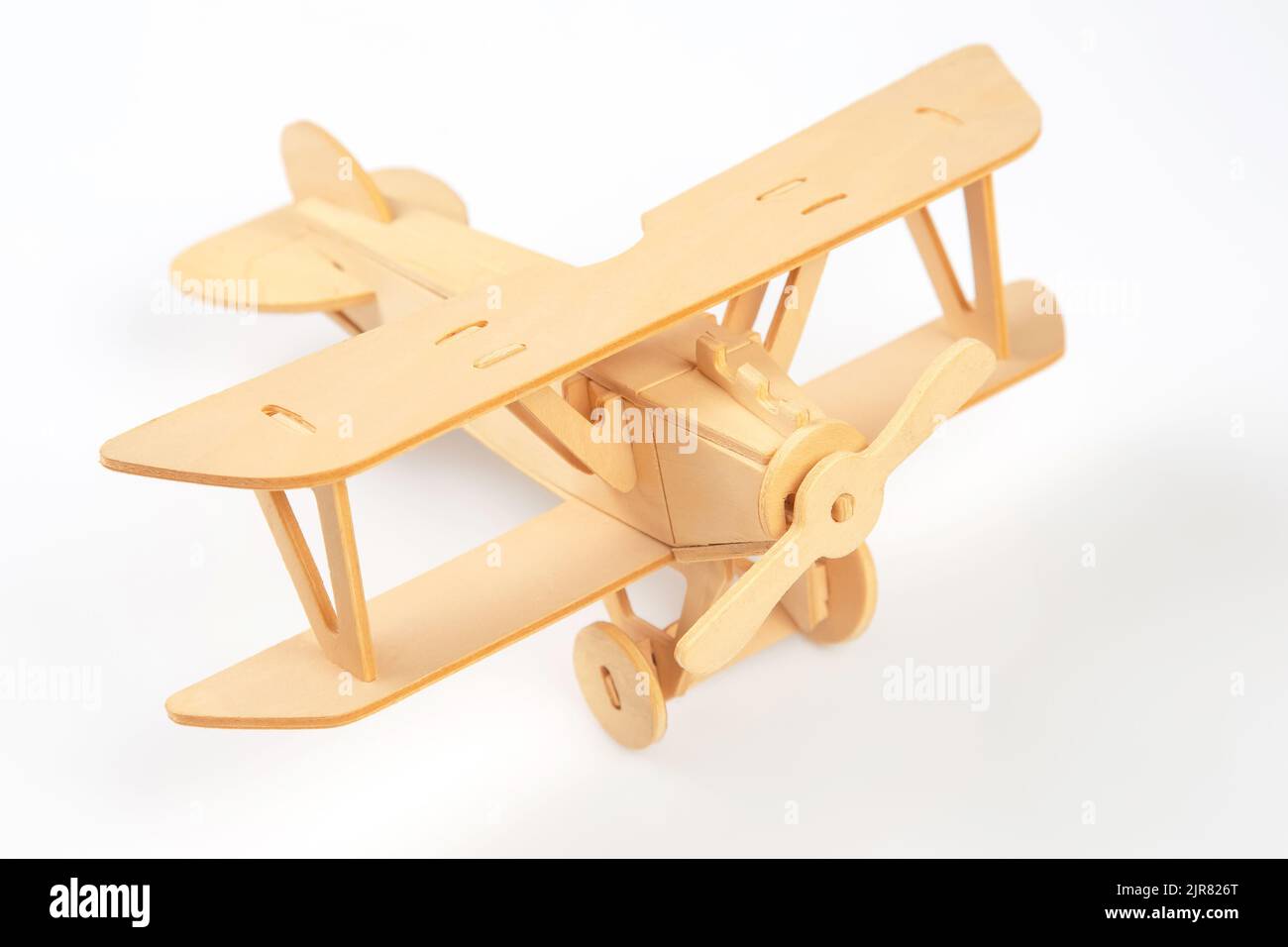 Wooden aircraft model. constructor for assembling toys Stock Photo Alamy