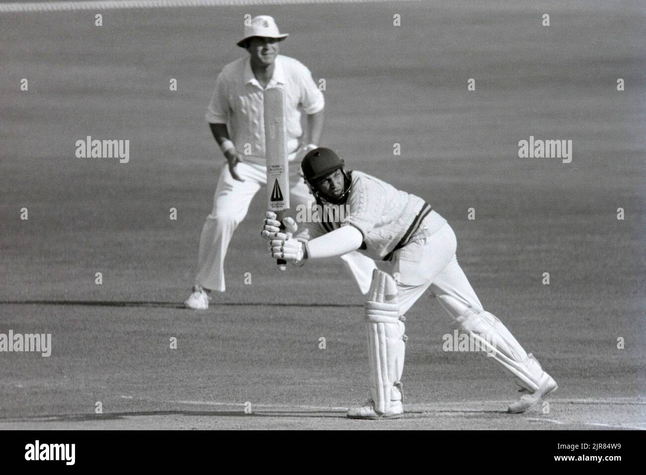 Shoaib Mohammad, batting for Pakistan against England, Fourth Test Match, England vs Pakistan, Edgbaston, Birmingham, England 23 - 28 July 1987 Stock Photo