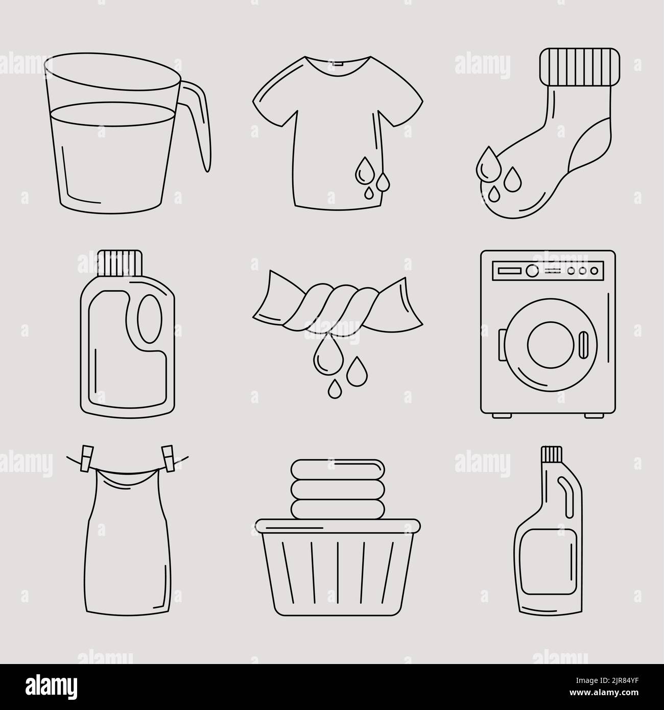 laundry icon set Stock Vector Image & Art Alamy