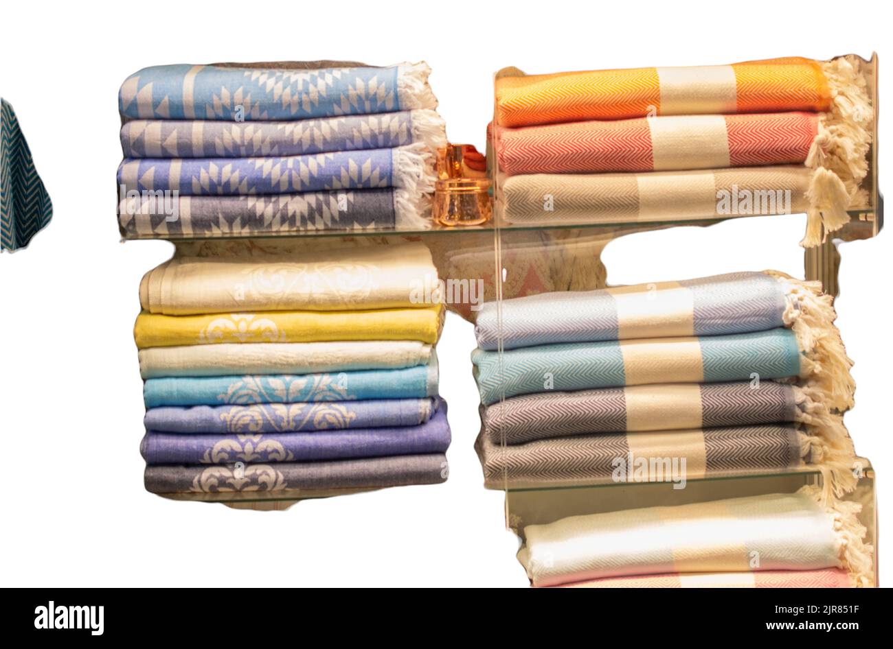 Sale of textiles on the Turkish market Stock Photo
