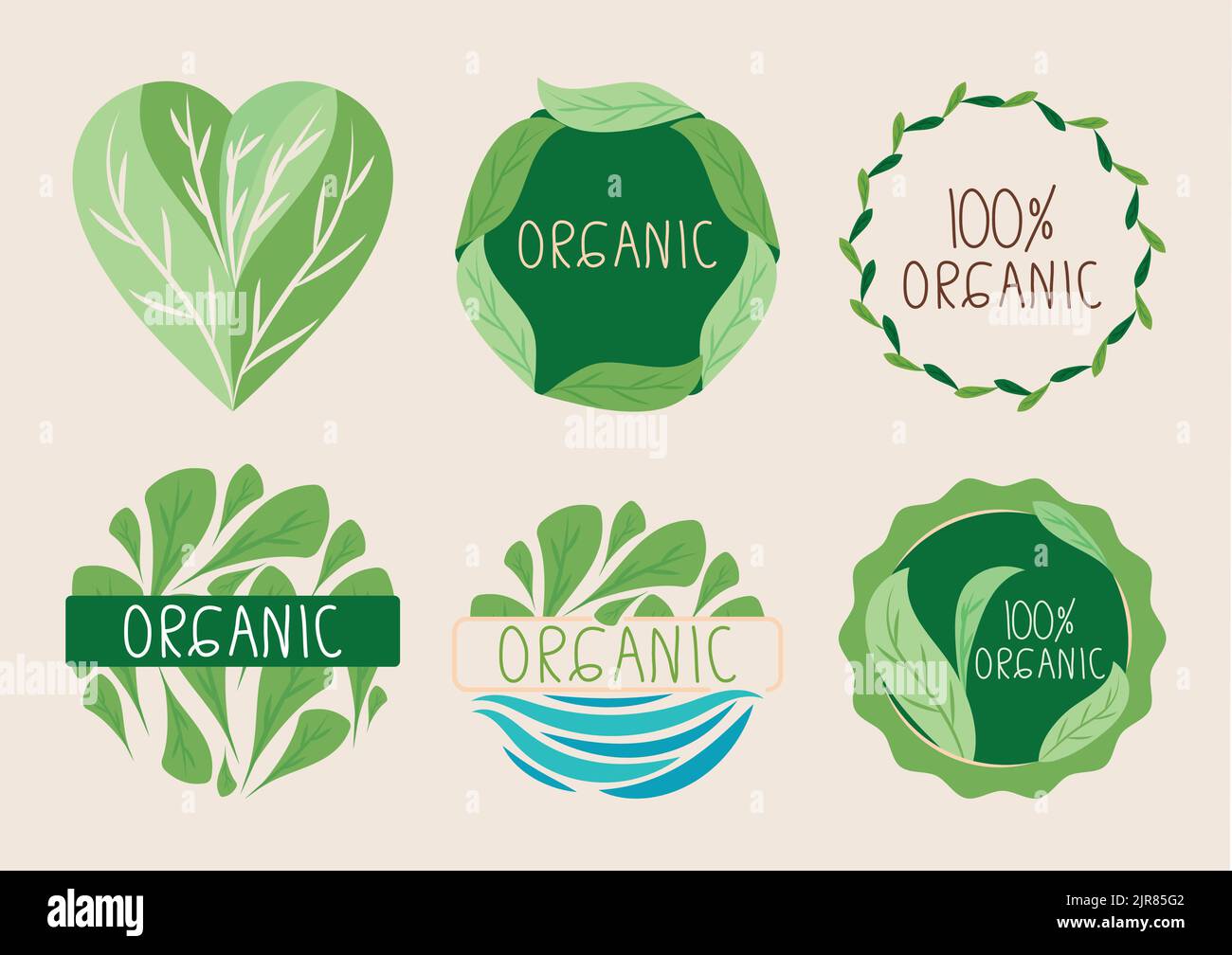 organic labels icon set Stock Vector Image & Art - Alamy