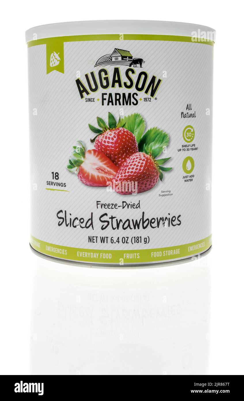 Winneconne, WI 23 July 2022 A package of Augason farms freeze dried