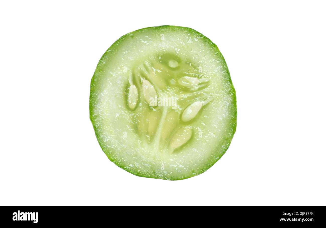 Cucumber slice isolated on white background Stock Photo