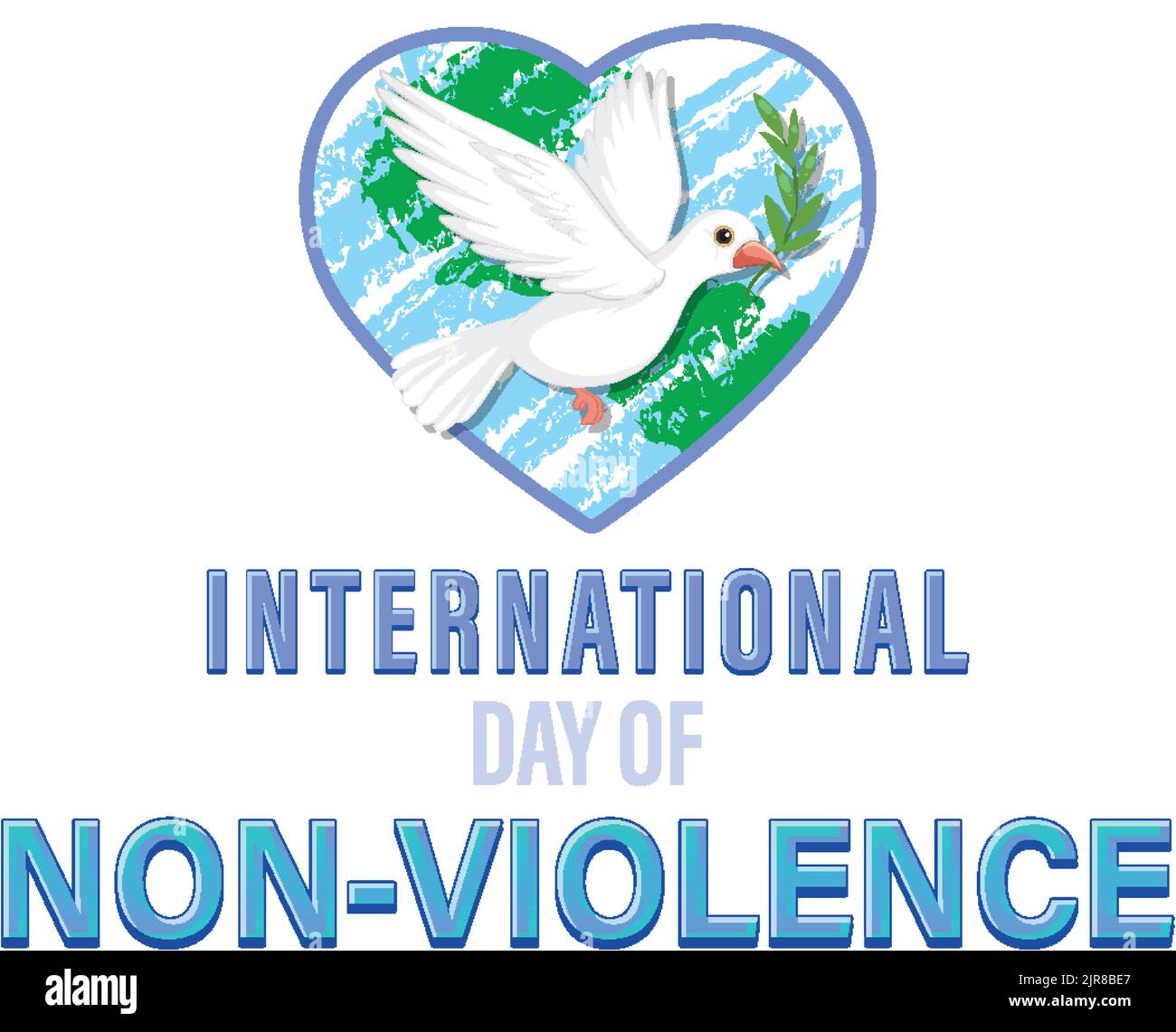 International Day Of Non-Violence Poster Design Illustration Stock ...