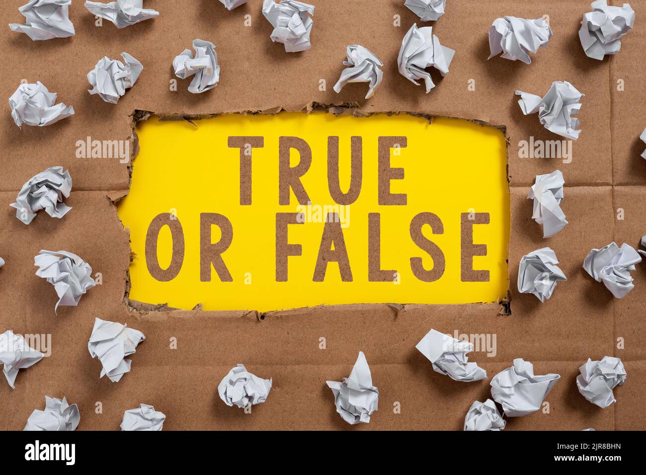 Sign displaying True Or False. Word for Decide between a fact or