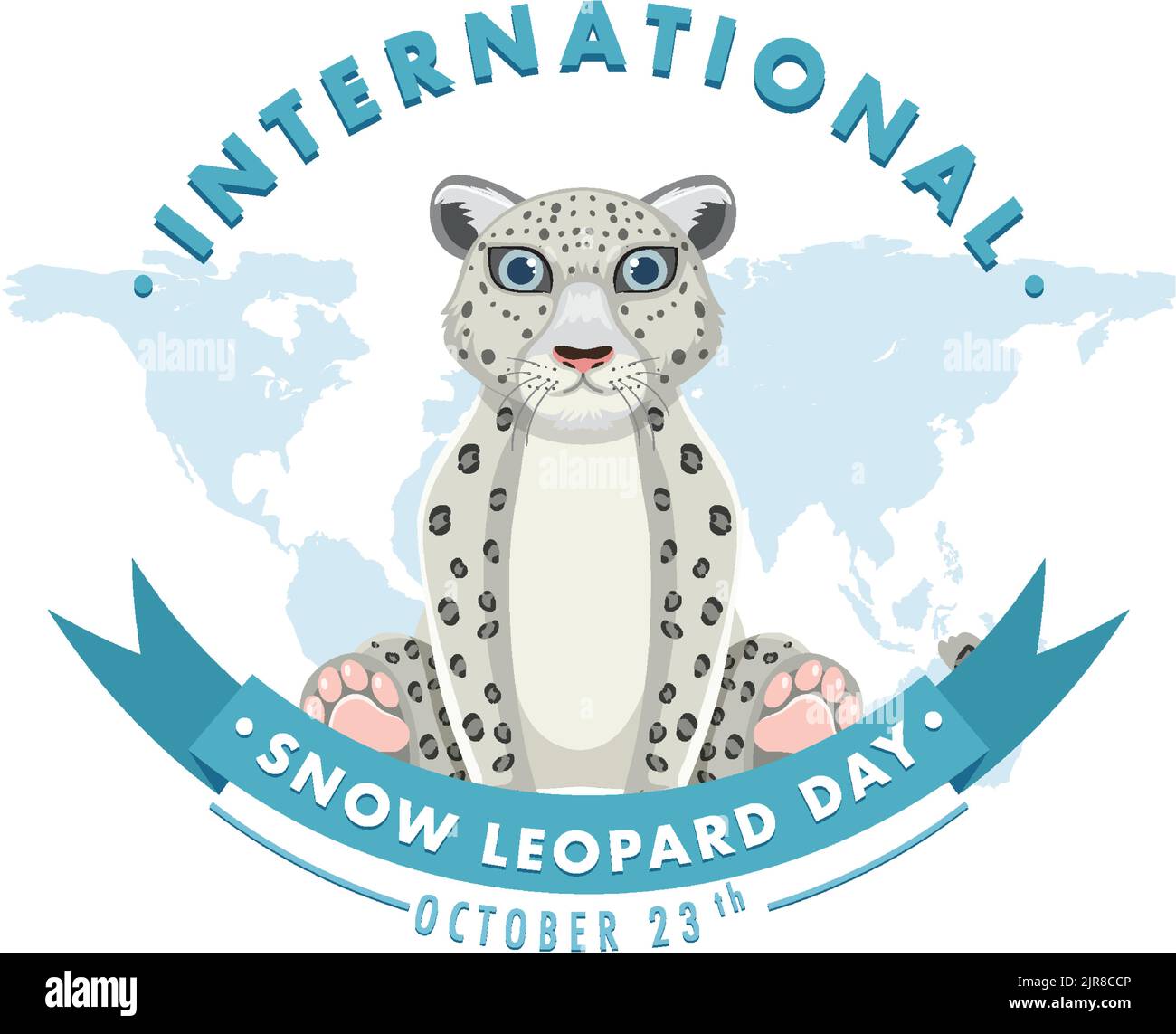 International Snow Leopard Day Banner Design illustration Stock Vector Image & Art Alamy