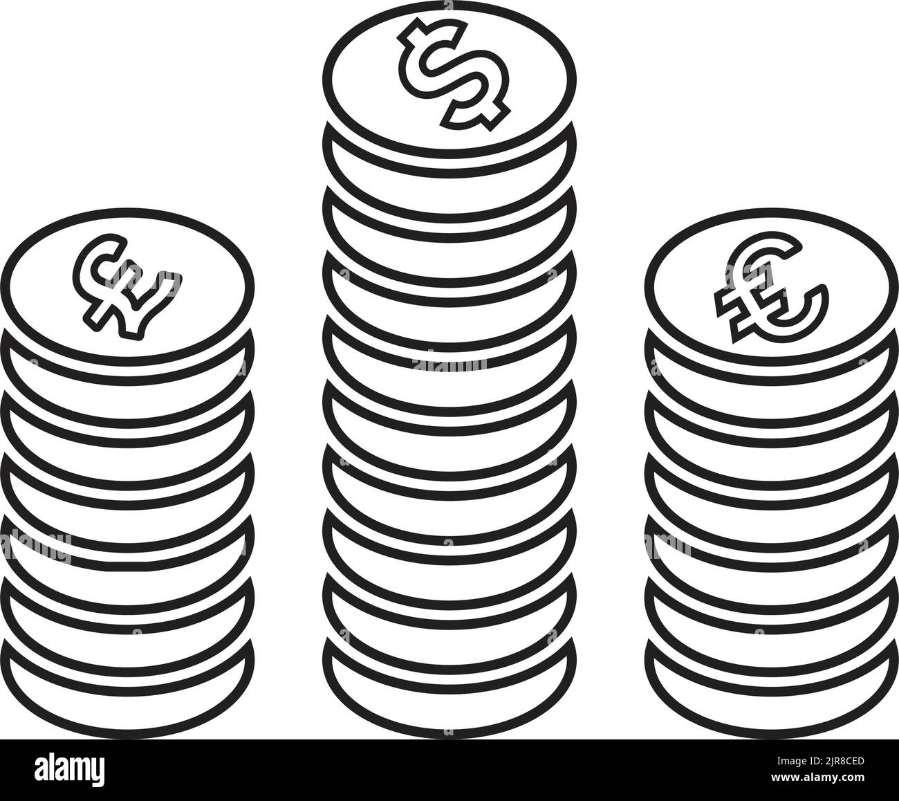 Coins, currency, business icon Use for commercial purposes, print