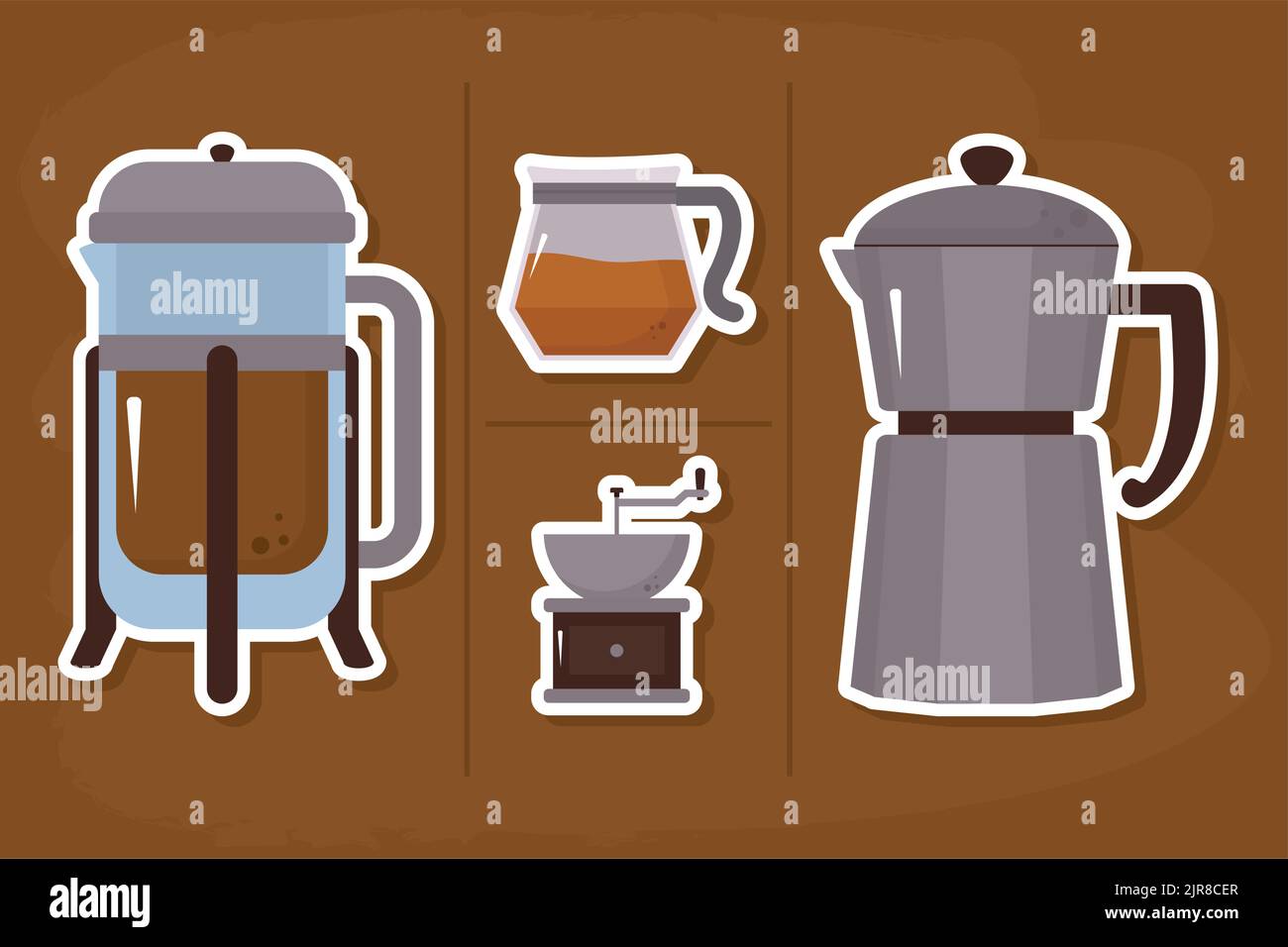 cooking, french press utensil kitchen, cartoon style vector illustration  Stock Vector Image & Art - Alamy