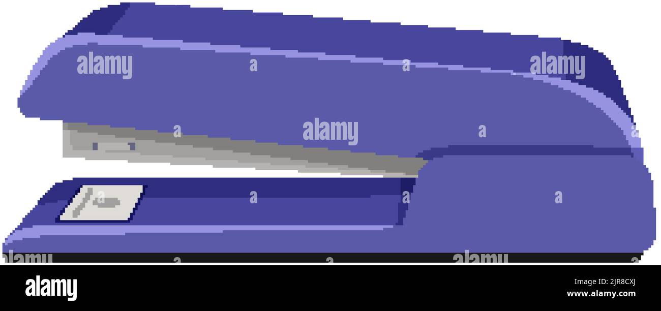 A purple stapler on white background illustration Stock Vector