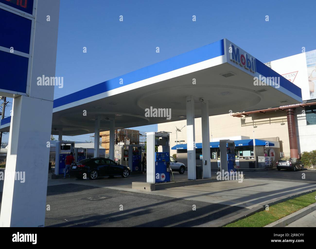 West Hollywood, California, USA 22nd August 2022 Mobile Gas Station