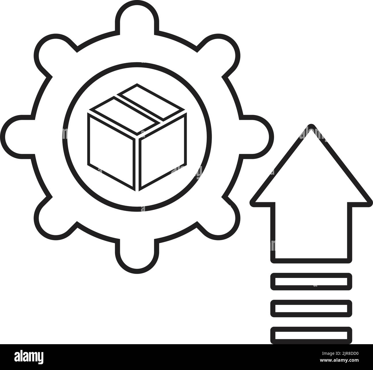Development, product icon is isolated on white background. Use for graphic and web design or commercial purposes. Vector EPS file. Stock Vector