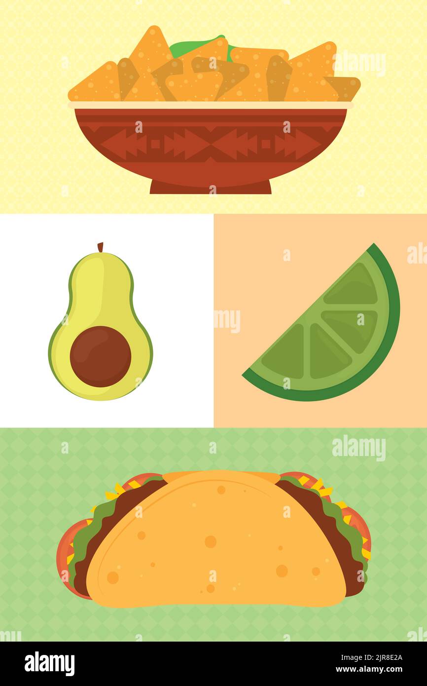 taco menu icons collection Stock Vector Image & Art - Alamy