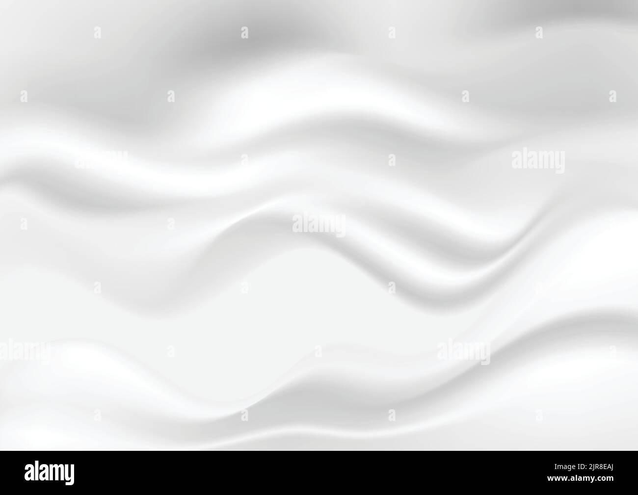 Abstract white gray smooth liquid waves background. Vector template ...