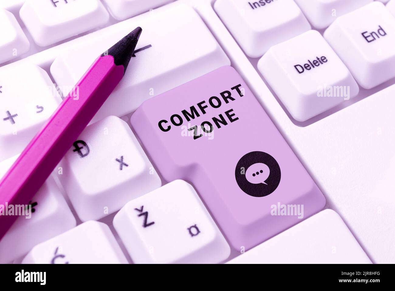 Hand writing sign Comfort Zone, Word for A situation where one feels