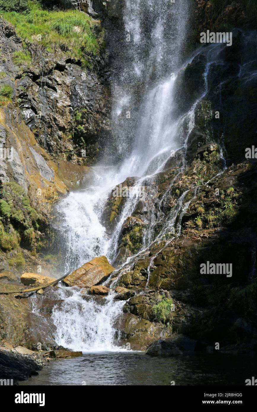 Forronias Ravine waterfall in Panticosa province of Huesca,Aragon,Spain Stock Photo