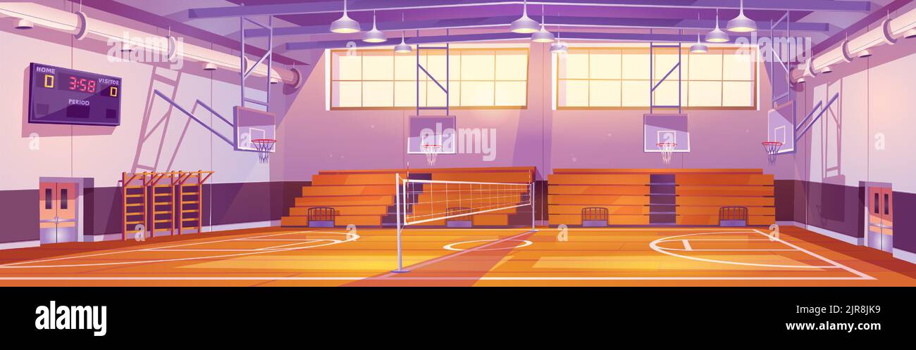 Volleyball ground court cartoon vector illustration Stock Vector Image &  Art - Alamy