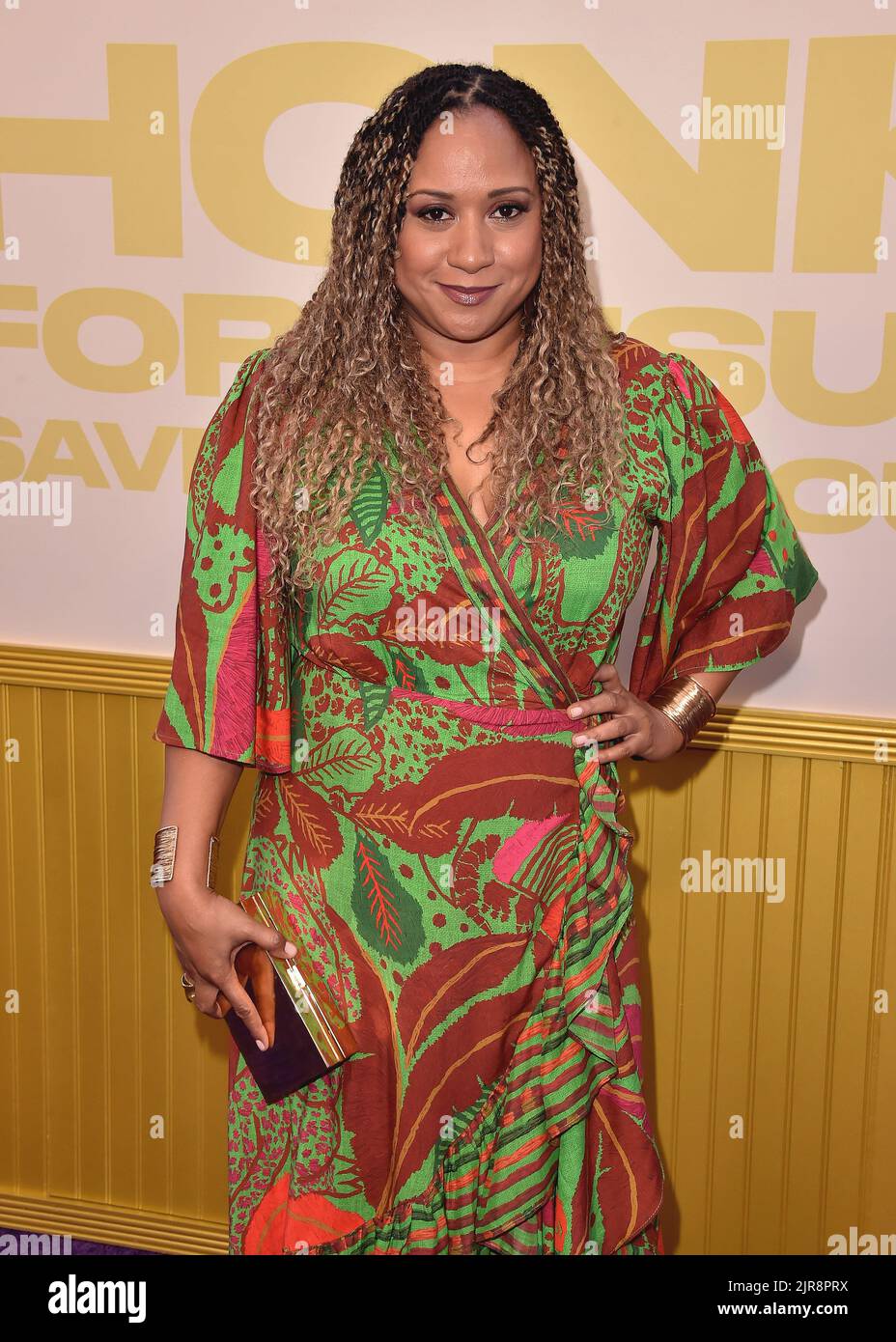 Tracie Thoms walking the red carpet at the premiere of "Honk For Jesus
