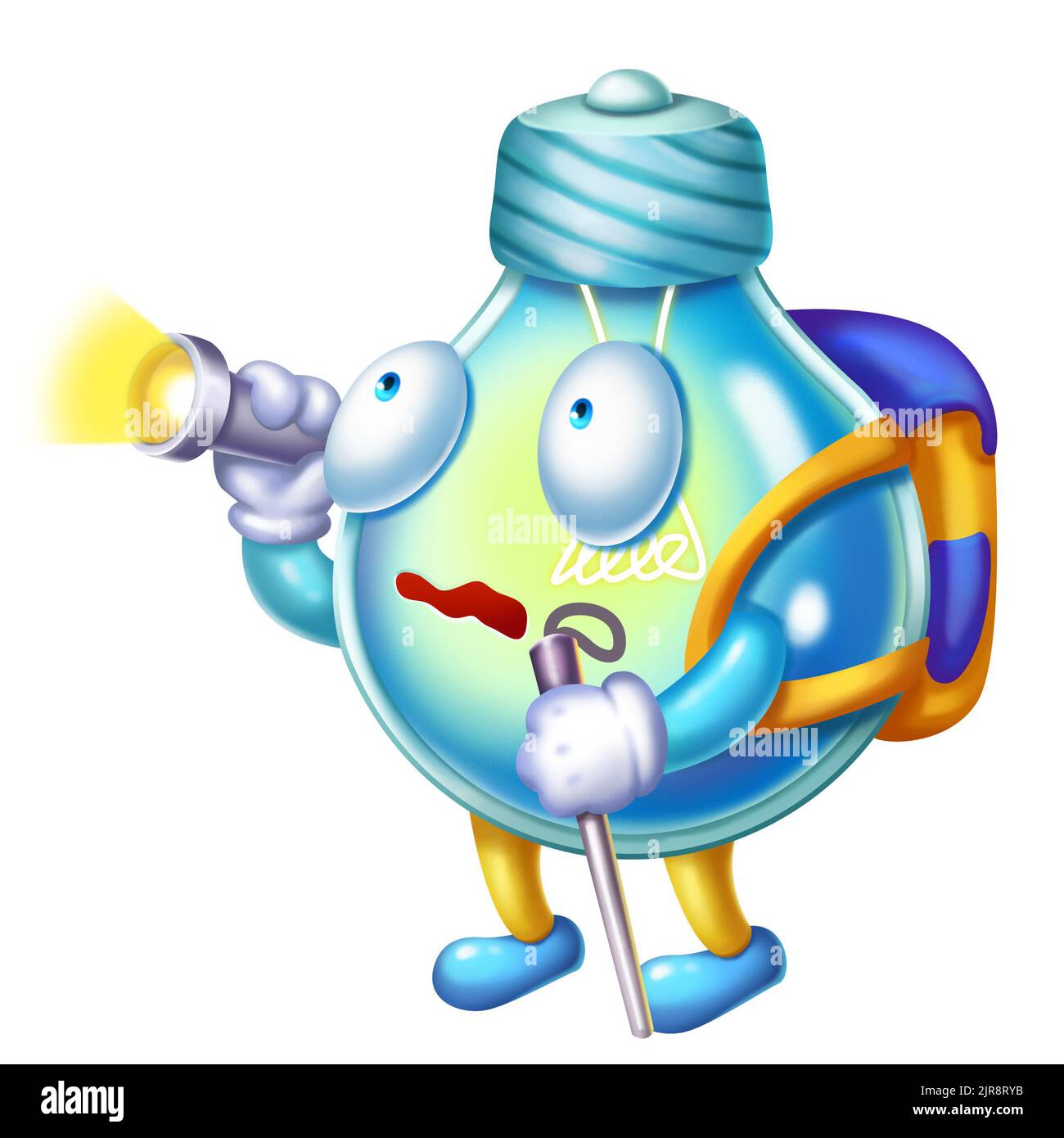 Lamp Bulb. Realistic Fantastic Characters. Fantasy Nature Animals