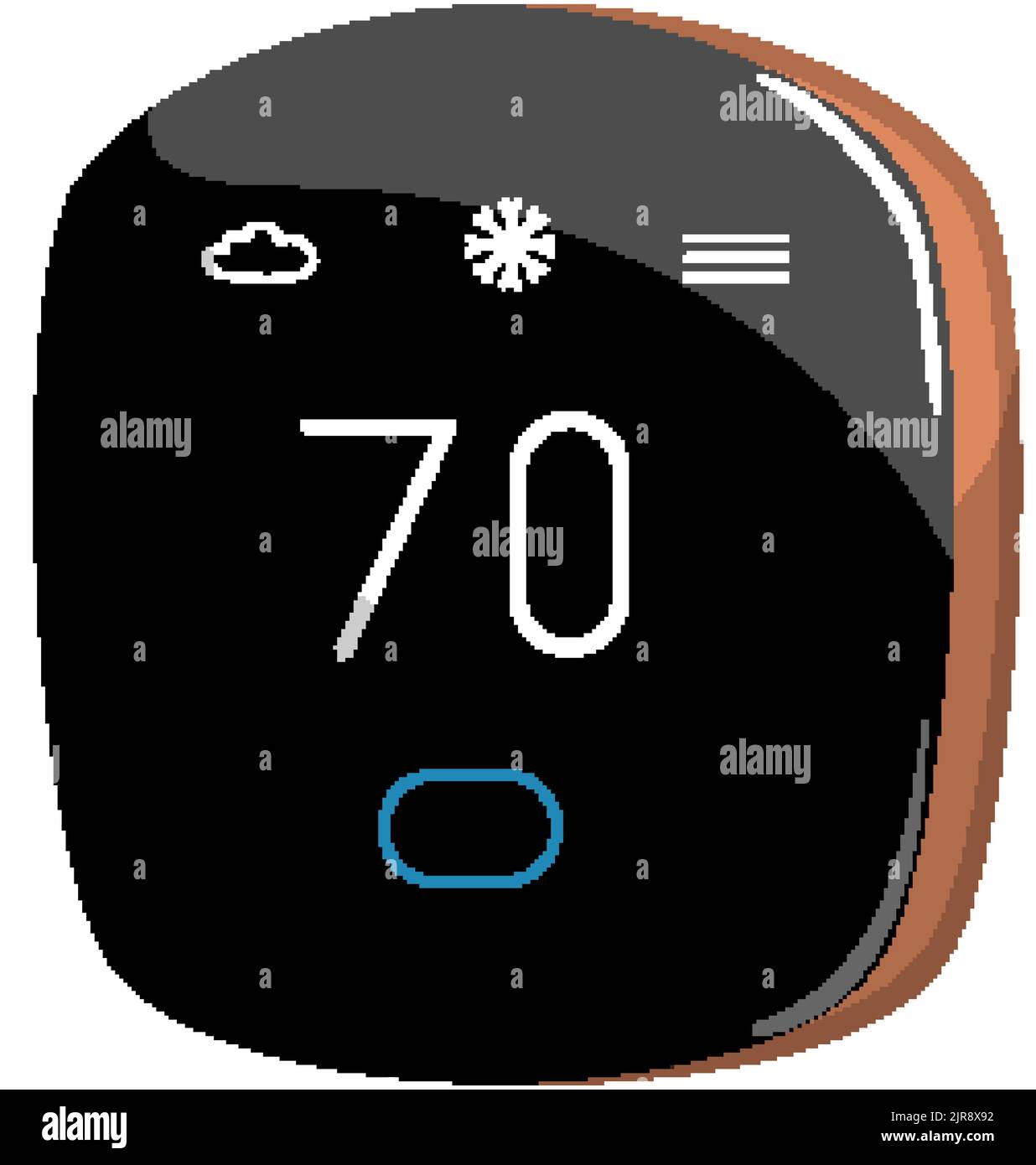 air smart thermostat cartoon vector illustration Stock Vector Image