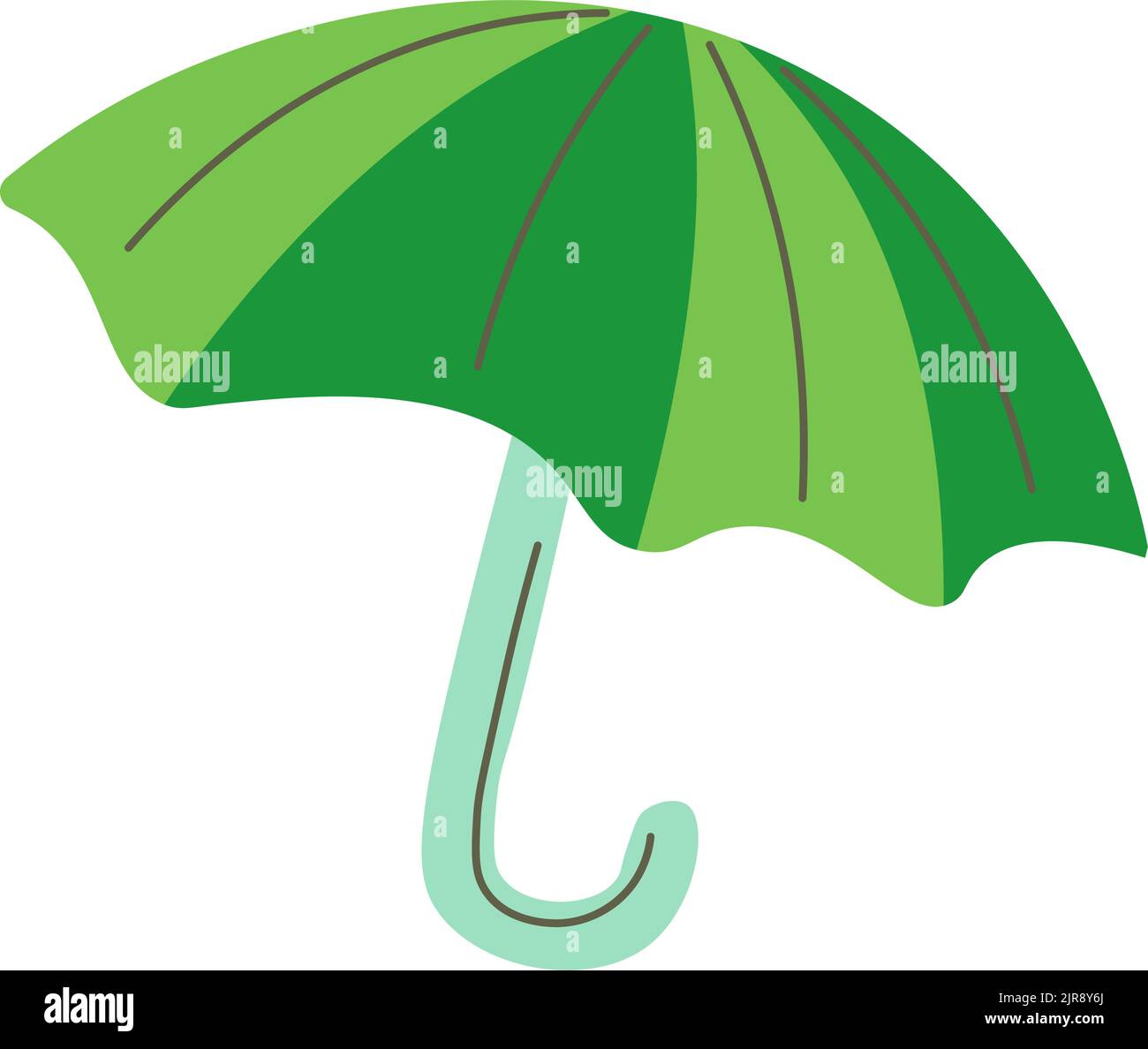 Umbrella with stick, parasol protecting from rain Stock Vector Image