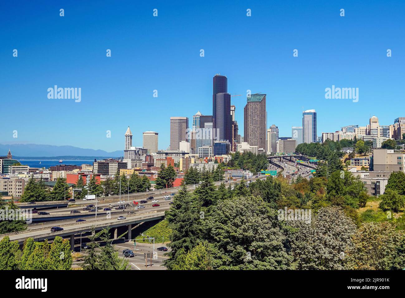 View of downtown Seattle skyline in Seattle Washington, USA Stock Photo ...