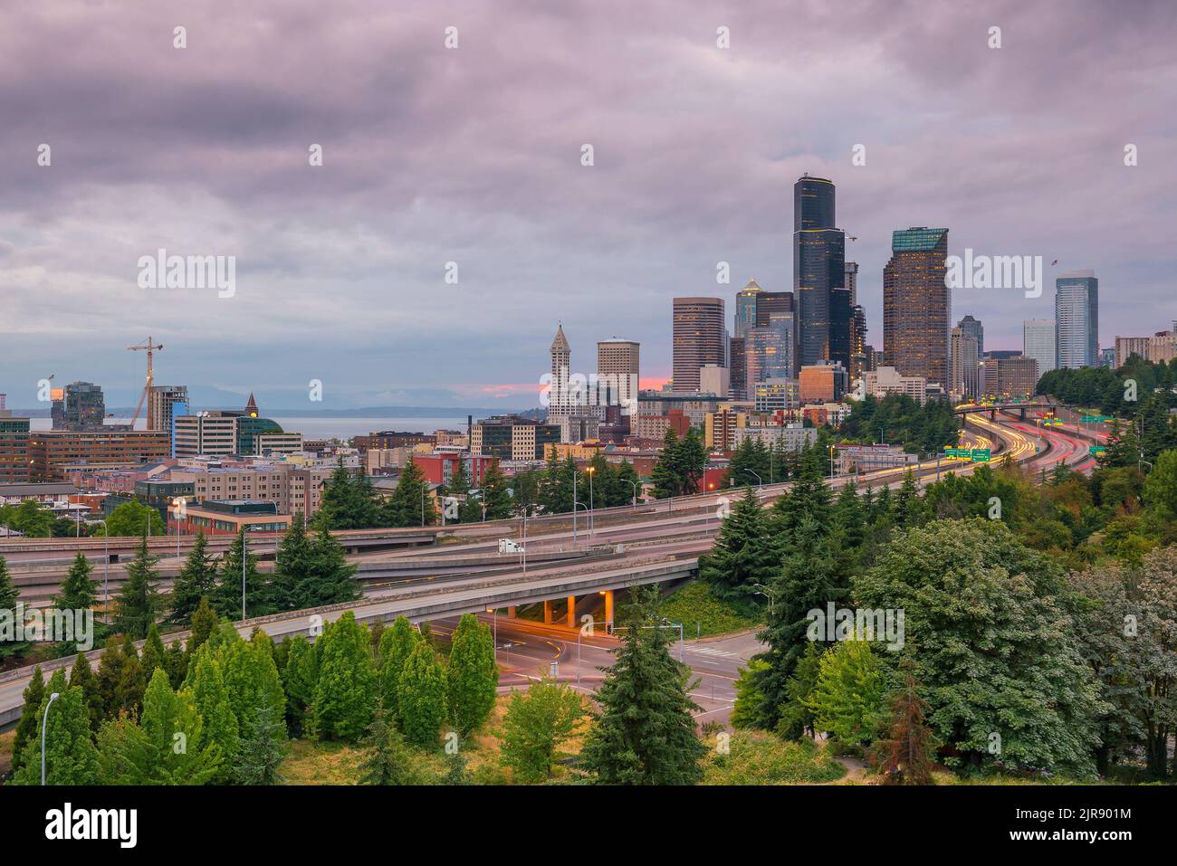 View of downtown Seattle skyline in Seattle Washington, USA Stock Photo ...