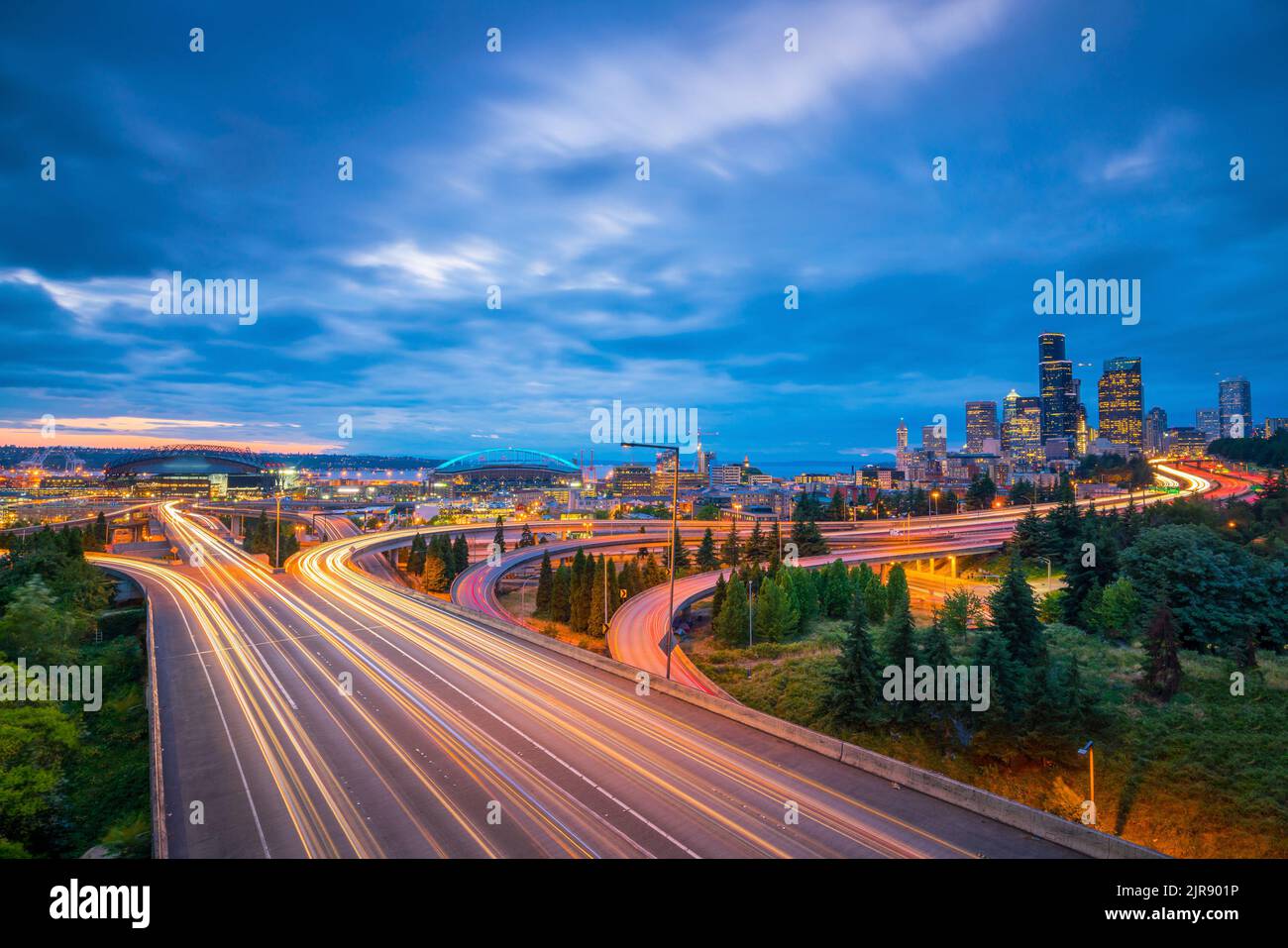 View of downtown Seattle skyline in Seattle Washington, USA Stock Photo ...
