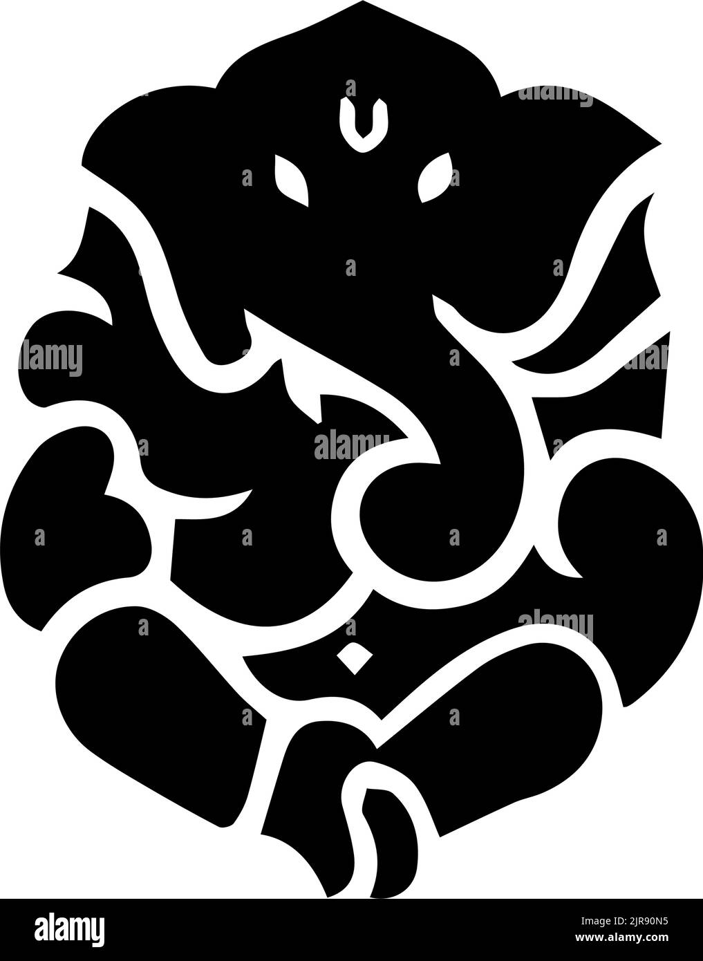lord Ganesh. Ganesh Puja. Ganesh Chaturthi. It is used for postcards, prints, textiles, tattoo. Ornament beautiful card with God Ganesha. Illustration Stock Vector