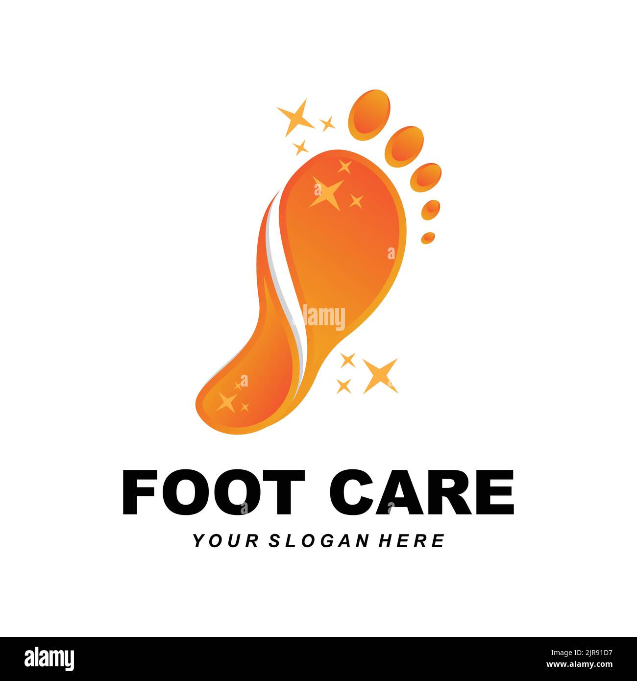 Foot Care Logo Design Health Illustration Woman Pedicure Salon Vector